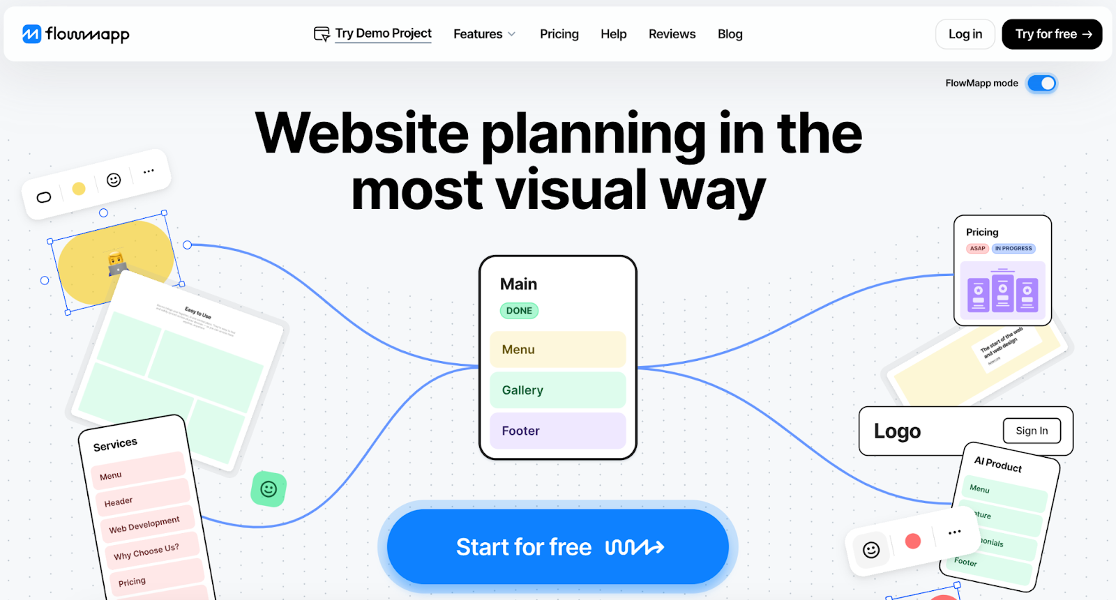 FlowMapp homepage