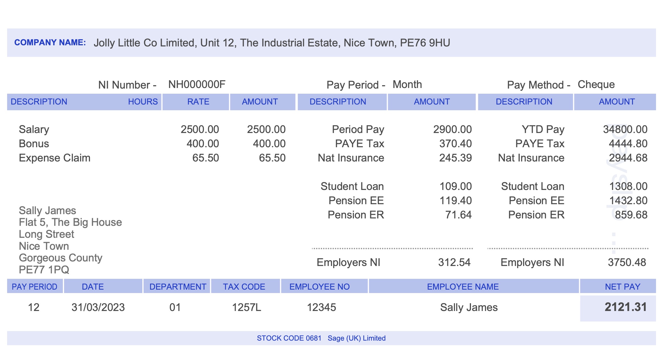 OS Payroll Your Payslip Document Explained