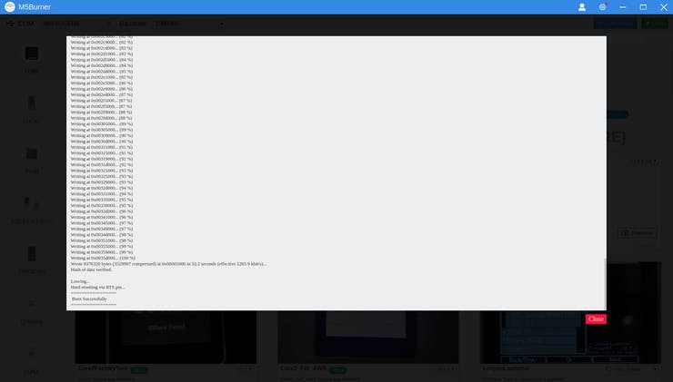 Burning the firmware