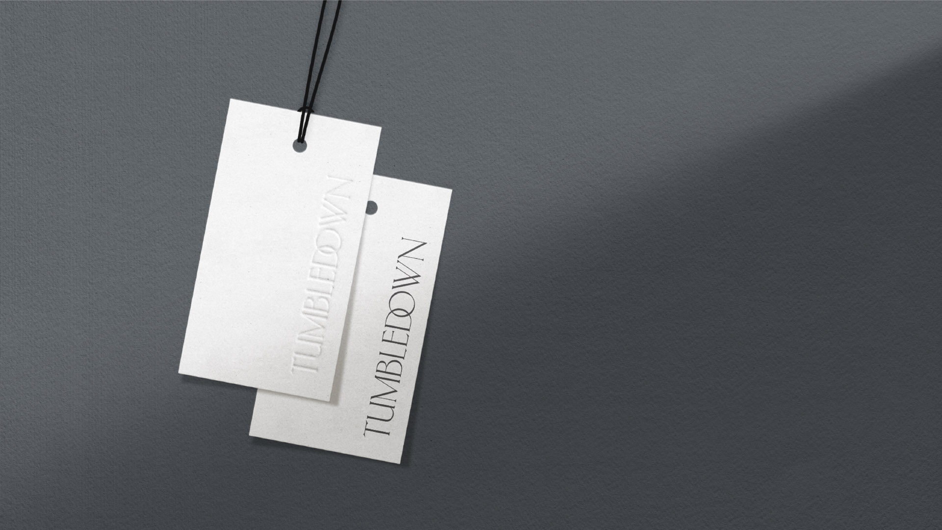 Tumbledown tag design