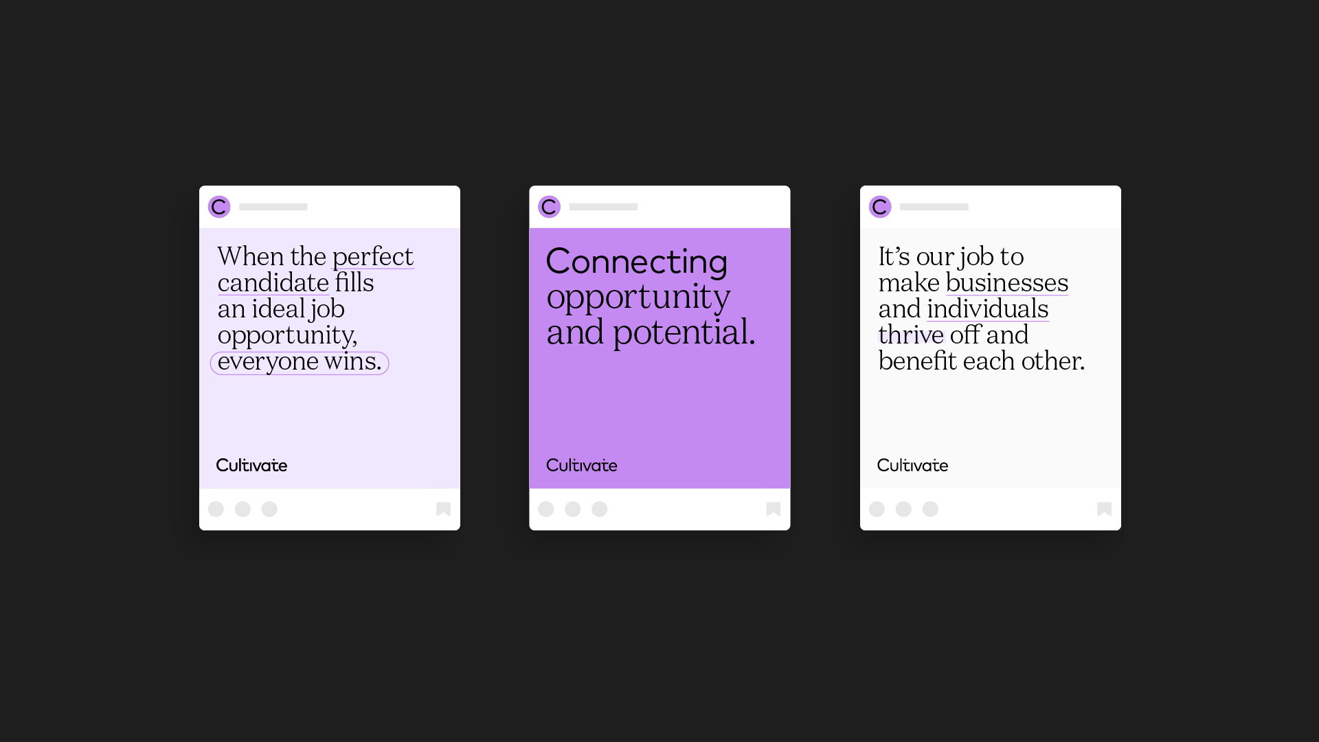 Cultivate social media post design