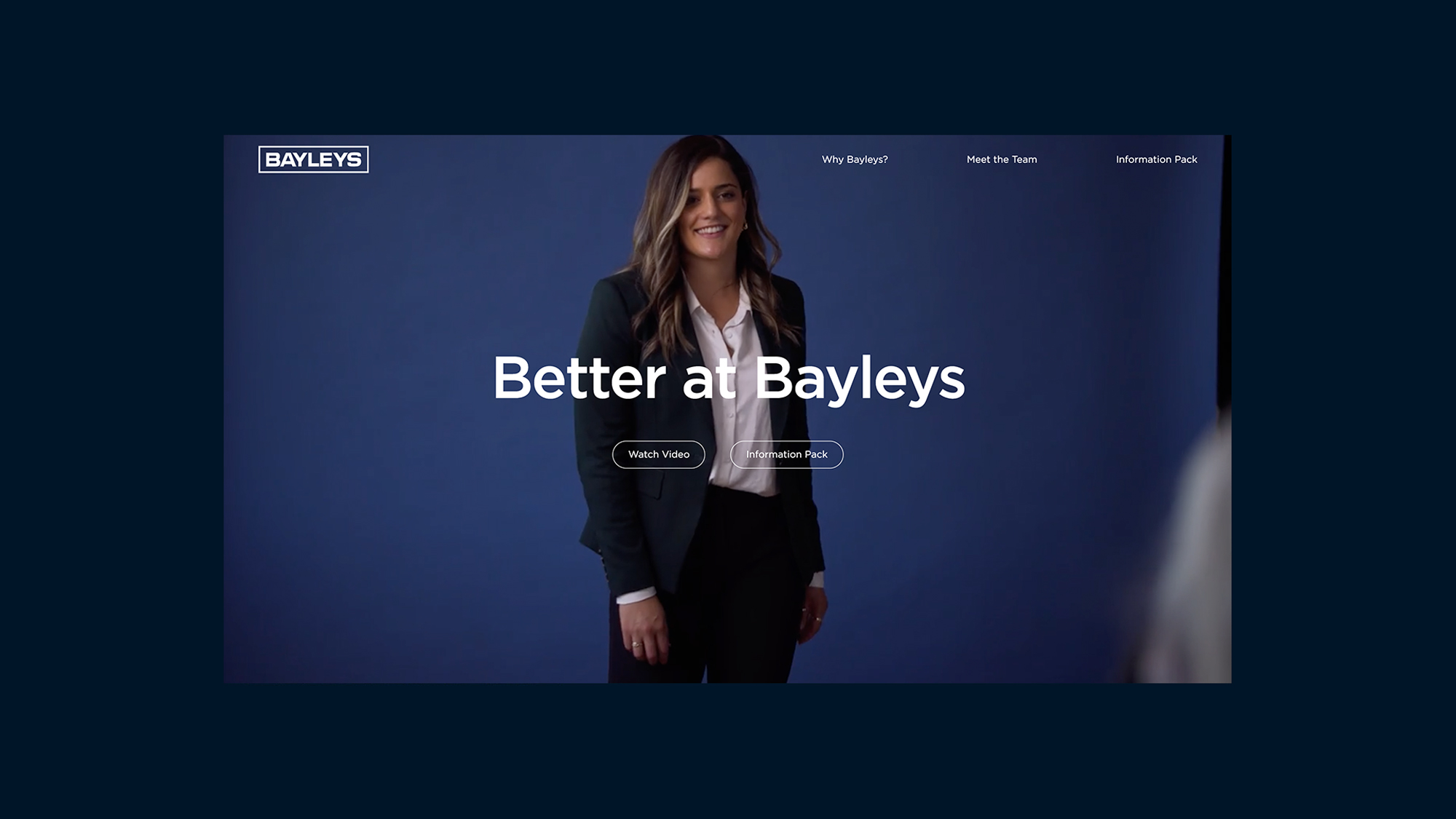 Better At Bayleys homepage website design