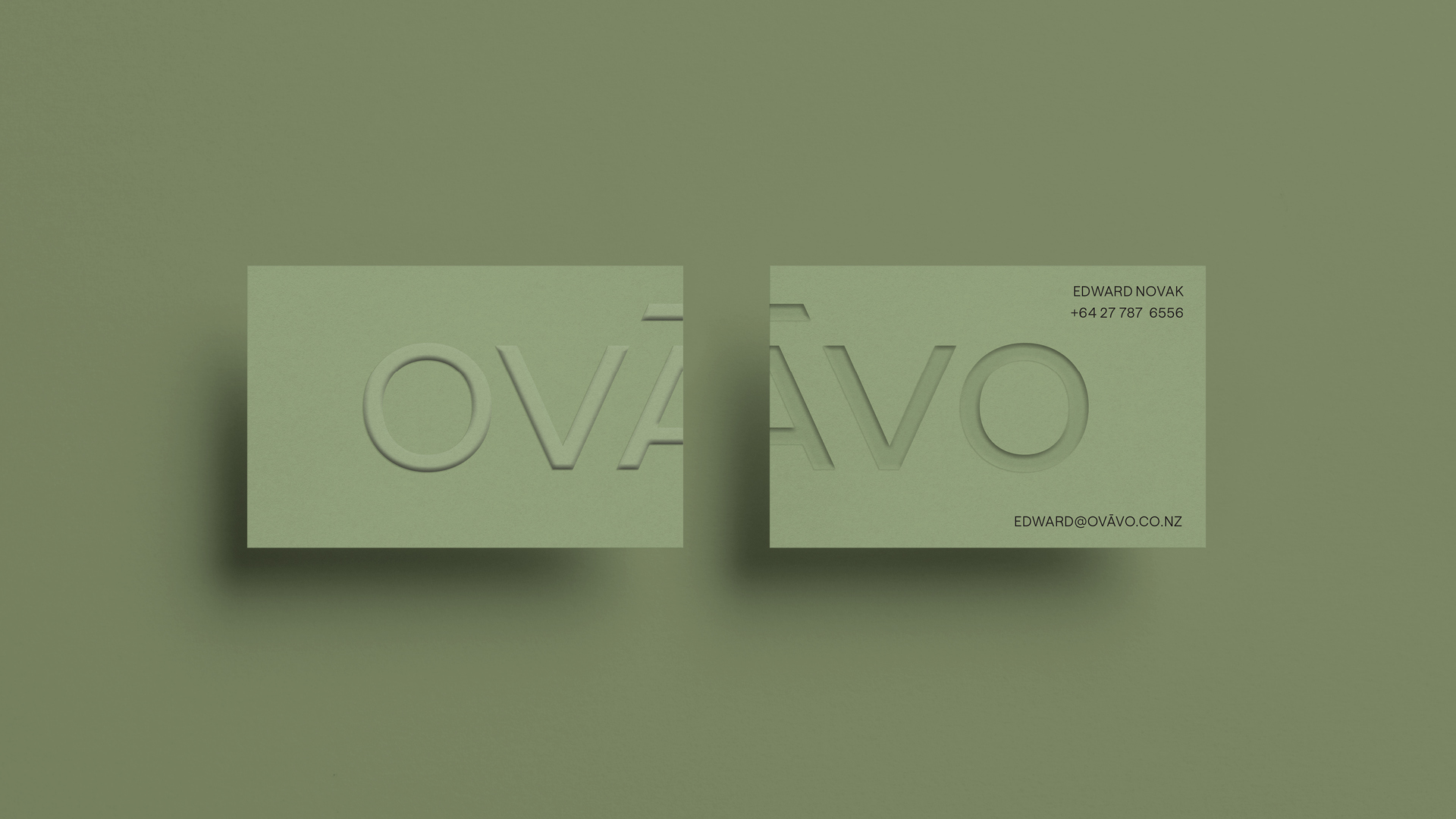 Ovavo business card design