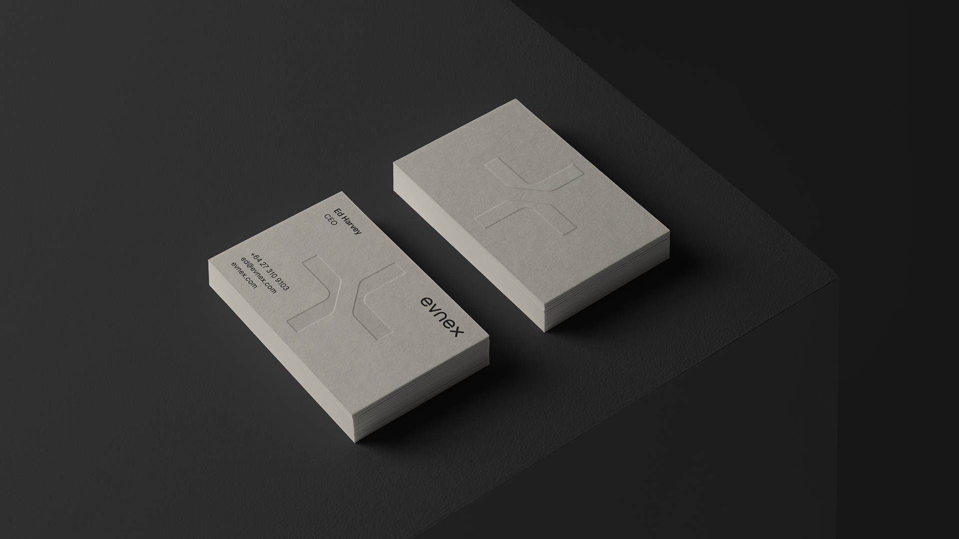 Evnex business card design