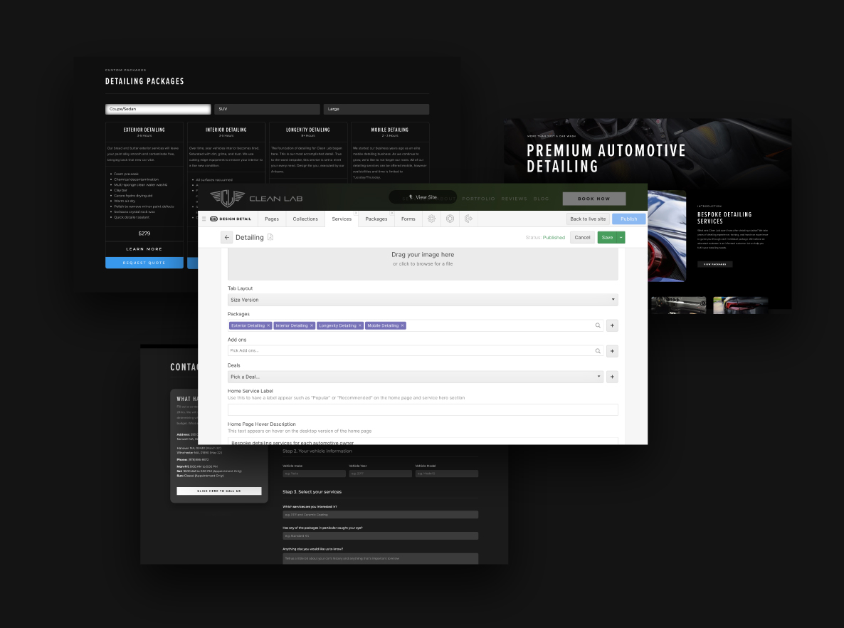 Clean Labs Detailing site Design Case Study
