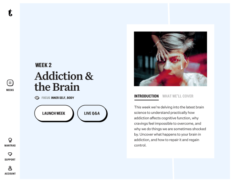 Screenshot of the hero section of a website
