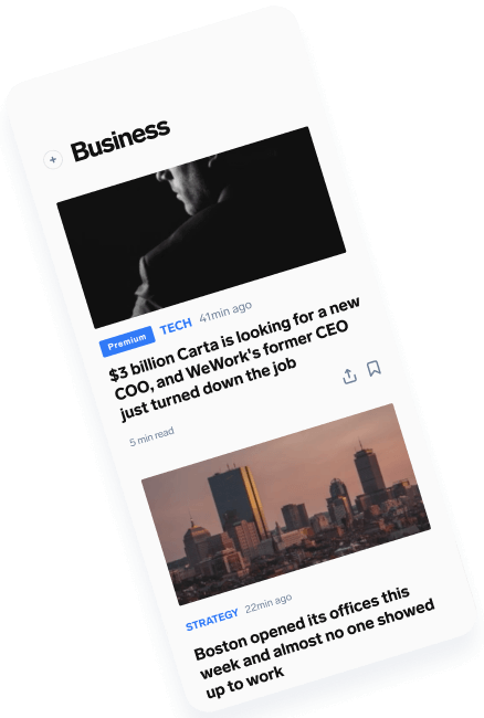 Mockup of an app on a mobile device