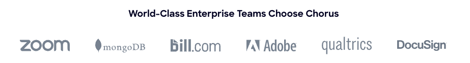 Chorus enterprise customers: a list of customers on their website