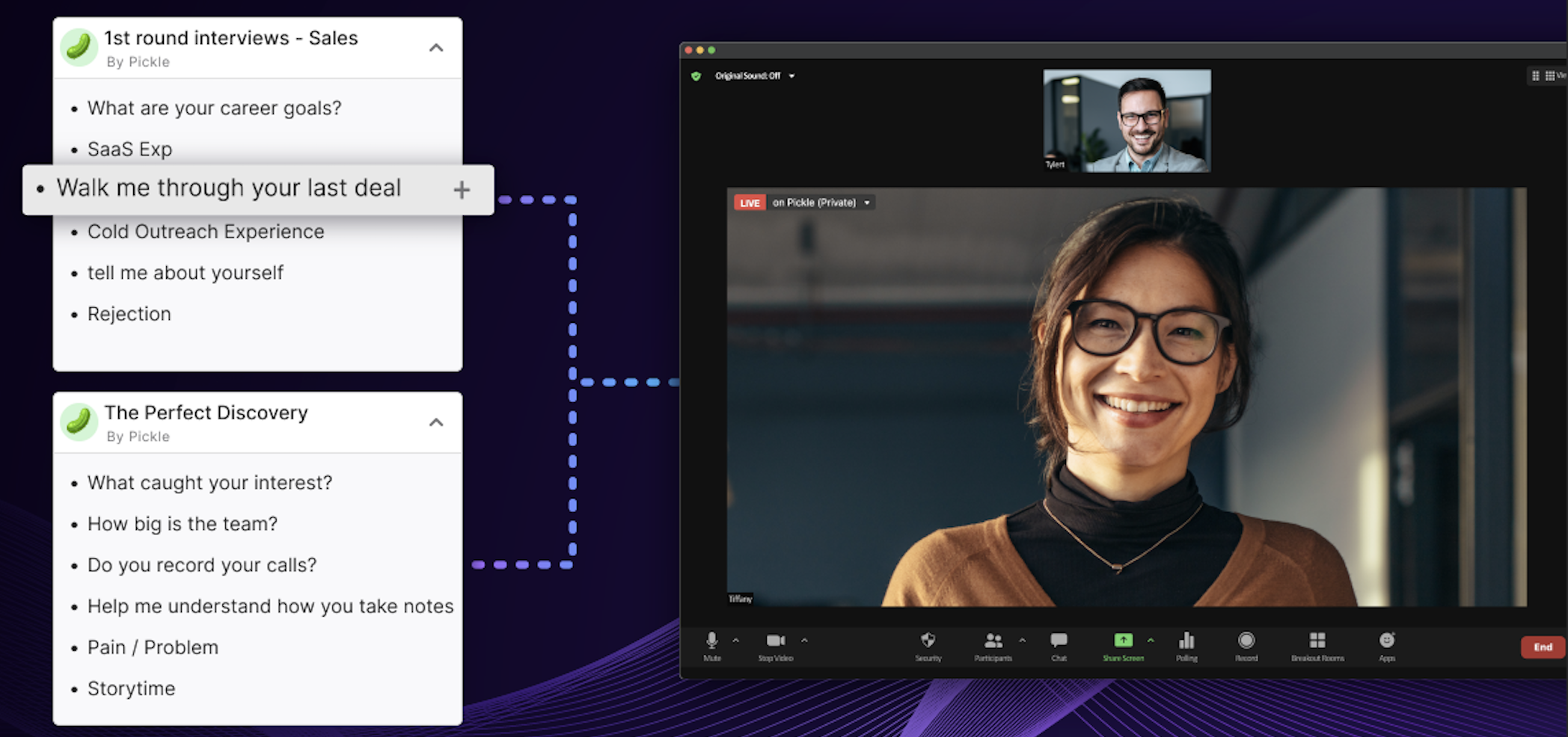 Pickle Smart Templates: add agenda templates to any Zoom meeting.