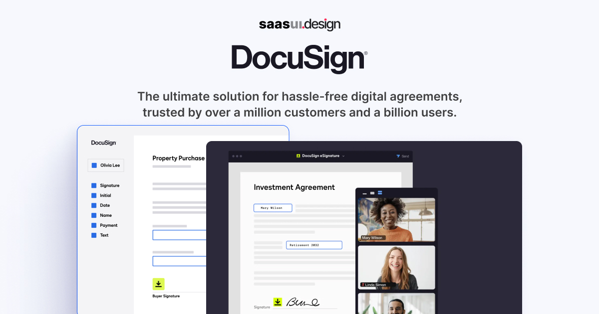 DocuSign | UI, UX Design | SaaS | Application Design | saas ui
