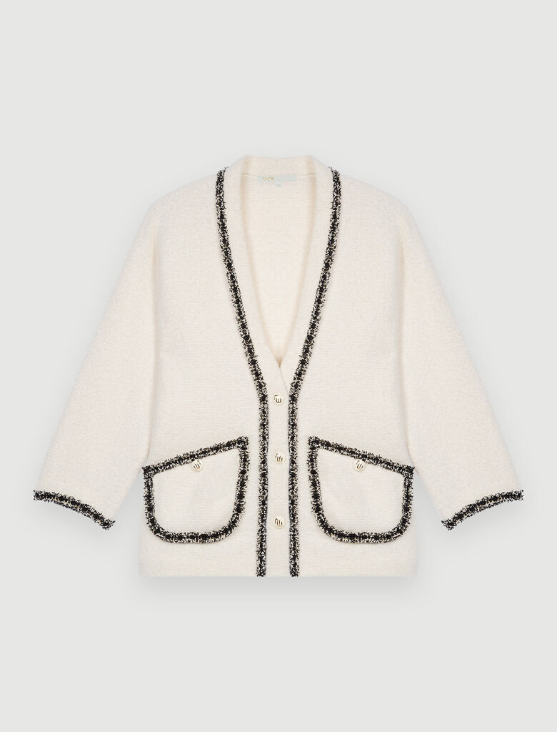 contrast tweed jacket maje
