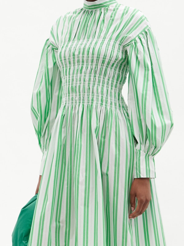 ganni striped dress