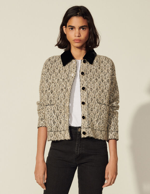 sandro tweed jacket