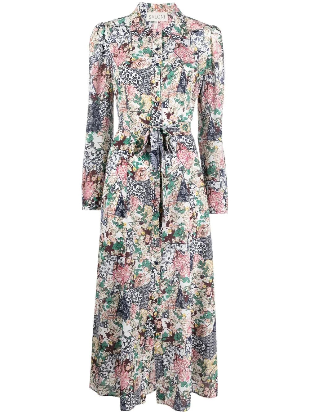 Vanessa floral-print silk dress 
