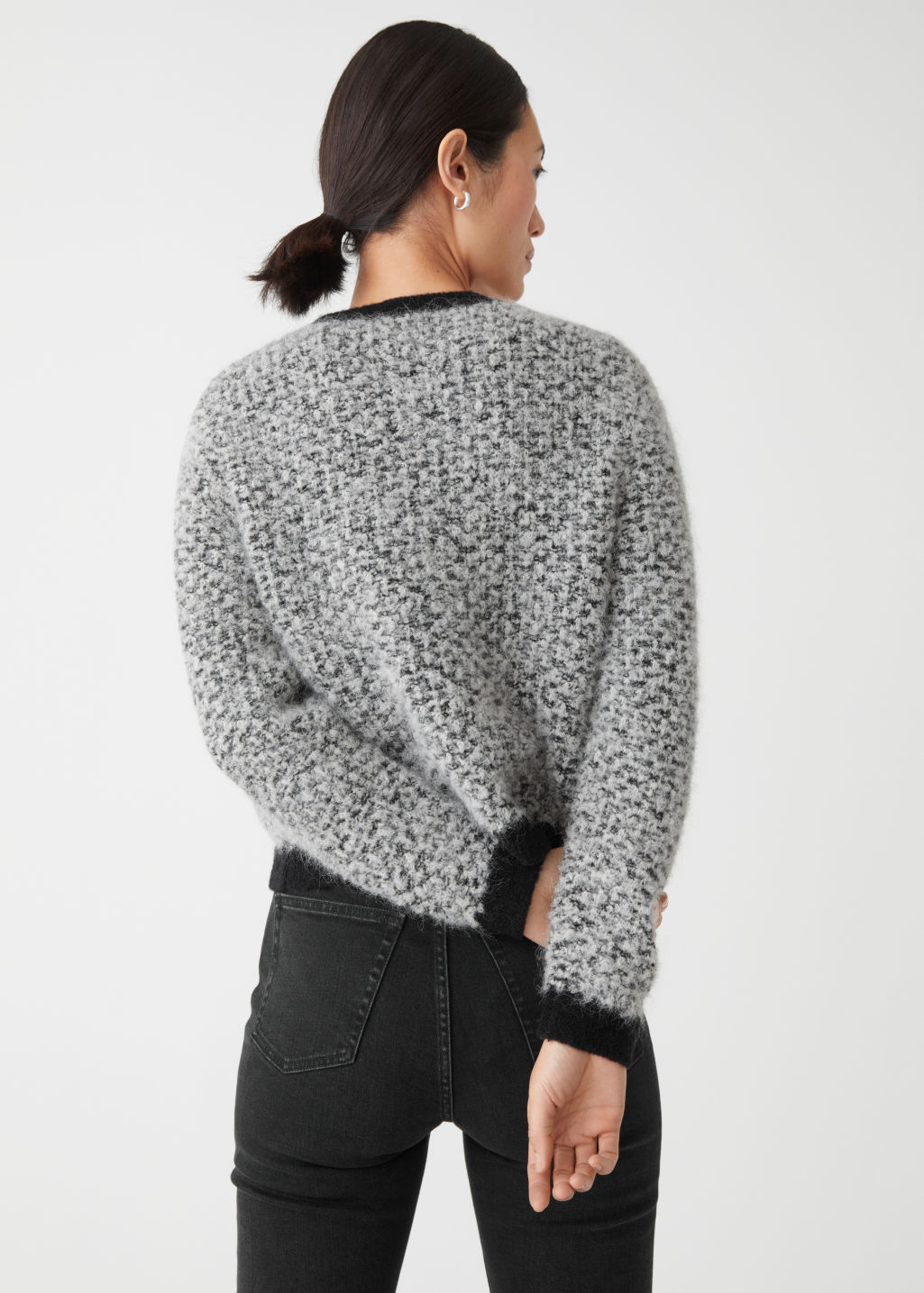 thin floral cardigan