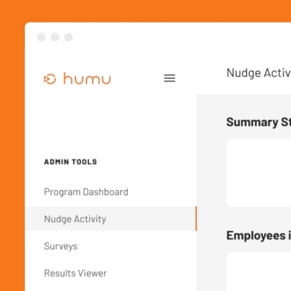 Animated screenshot showing a tour of the Nudge Activity dashboard