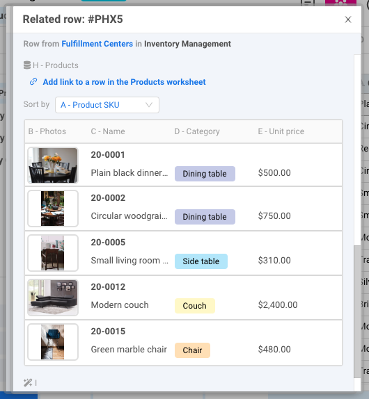 Link Spreadsheets Together Like Database Tables With Related Rows