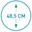 48,5 cm di altezza per una massima sicurezza