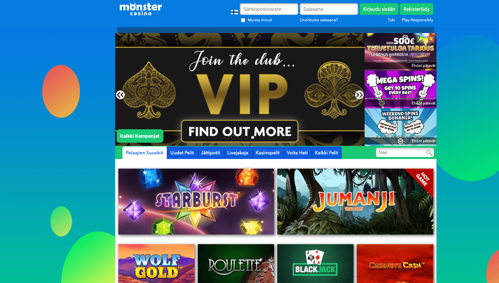 Monster Casino arvostelu 2022 - Pelaa €1000 ensitalletusbonus