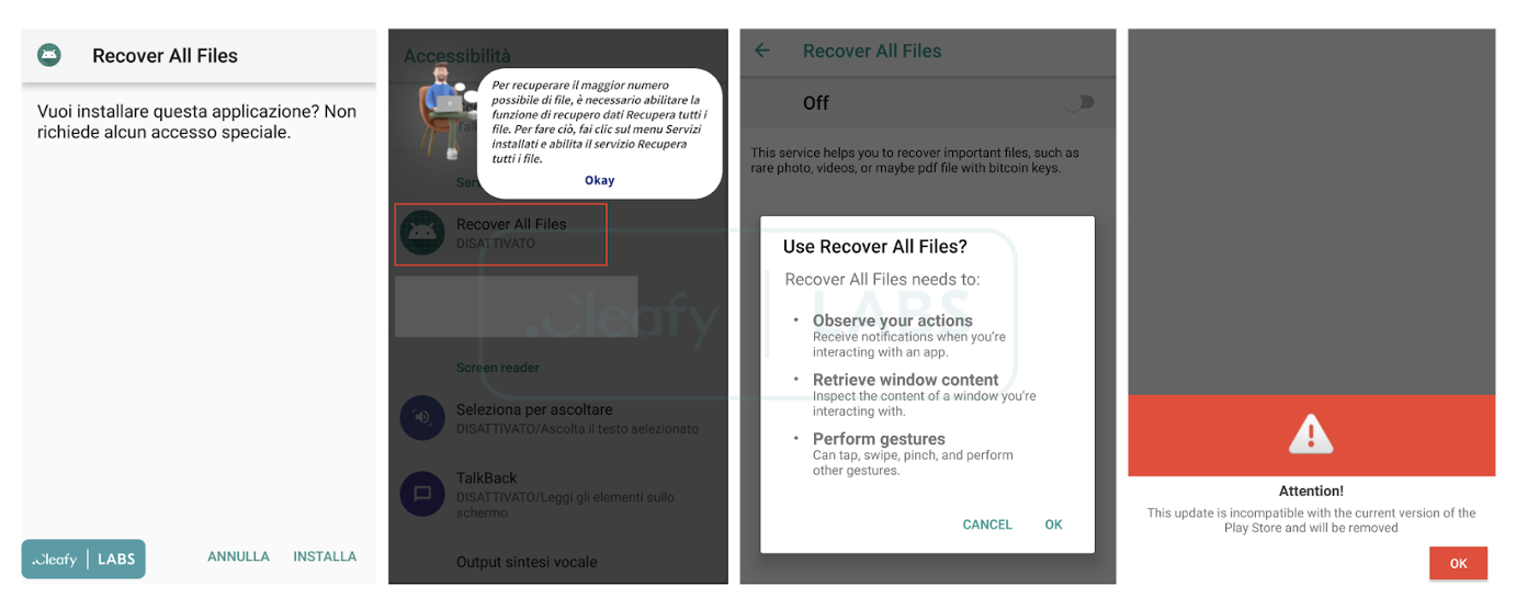 Figure 8 - Installation phases of Vultur