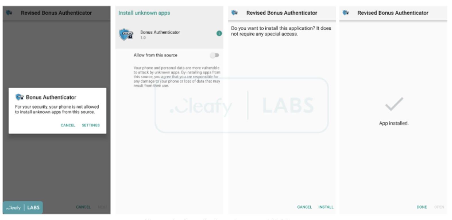 Figure 3 - Installation phases of PixPirate 