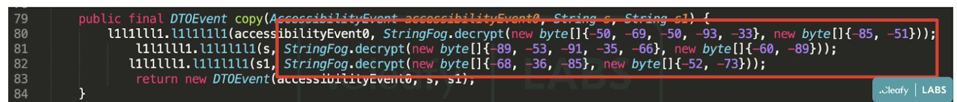 Figure 11 - String encryption with Common Encryption routine
