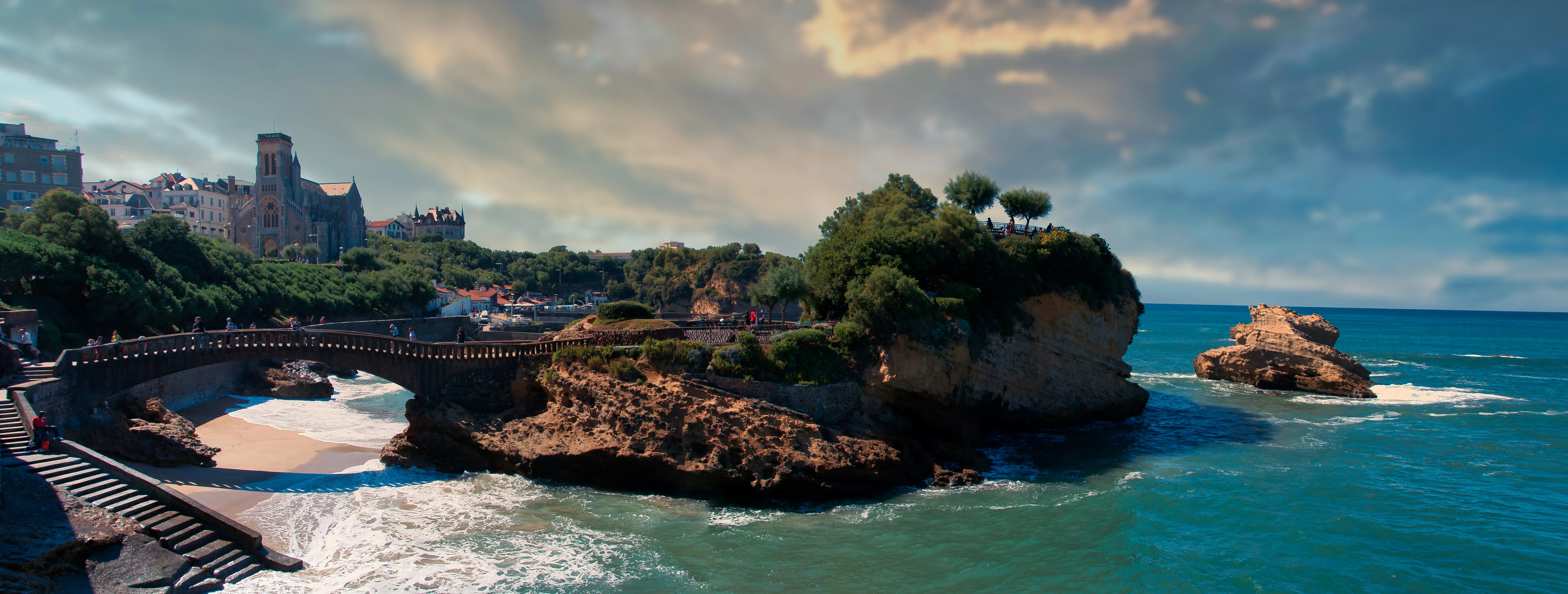 A panoramic view of Biarritz, France