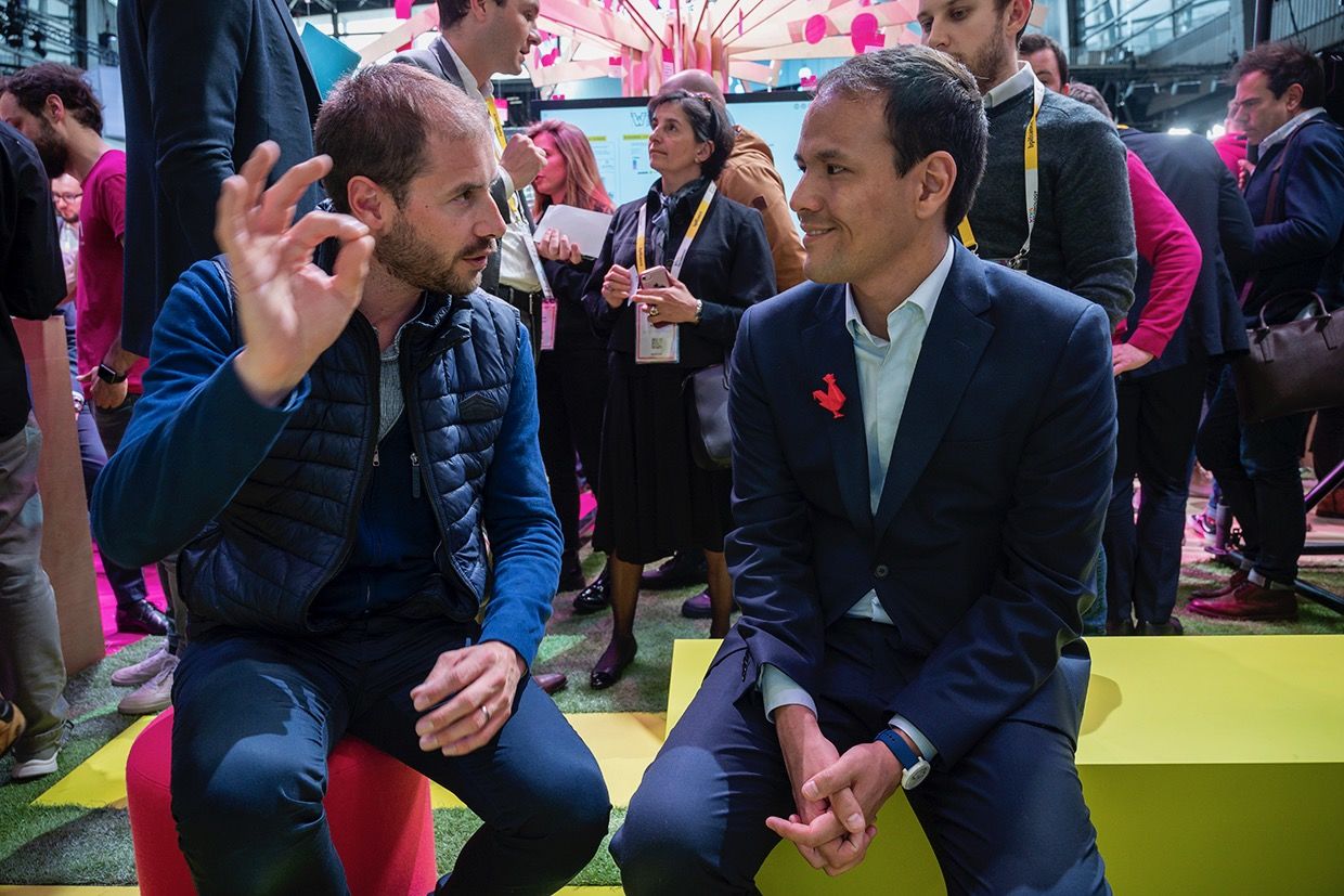 Cédric O, Secrétaire d'Etat chargé du Numérique et Matthieu Beucher, CEO de Klaxoon