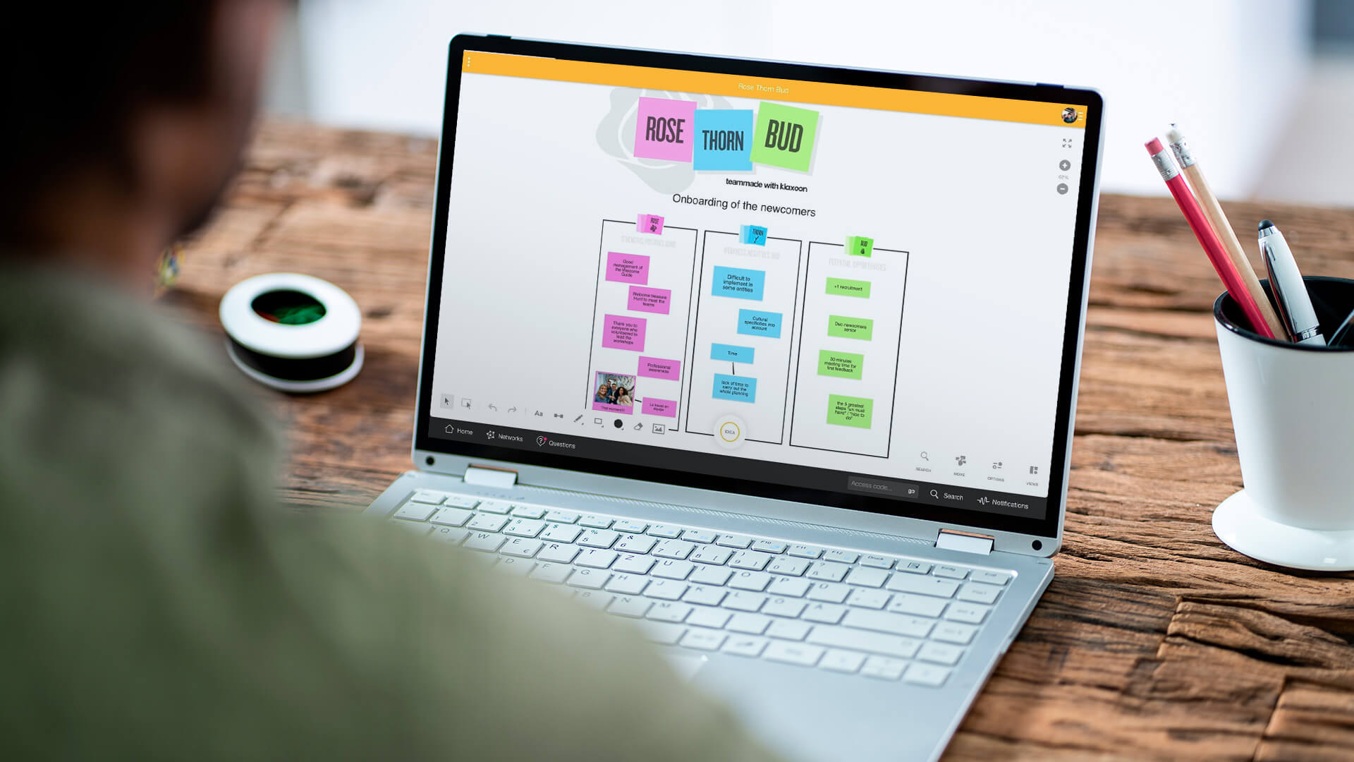 Rose, Thorn, Bud have a progress meeting with your team to work more