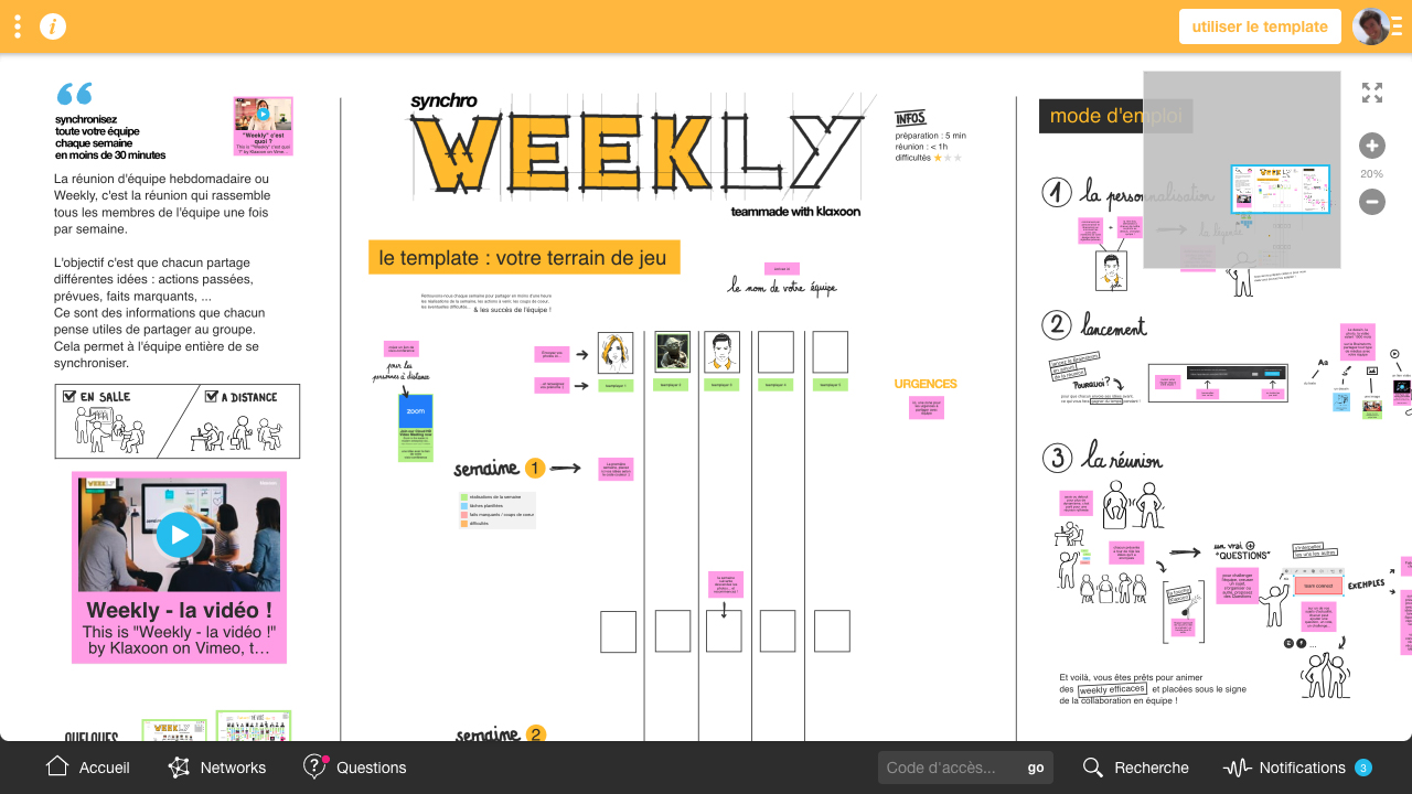 Template Weekly |Klaxoon