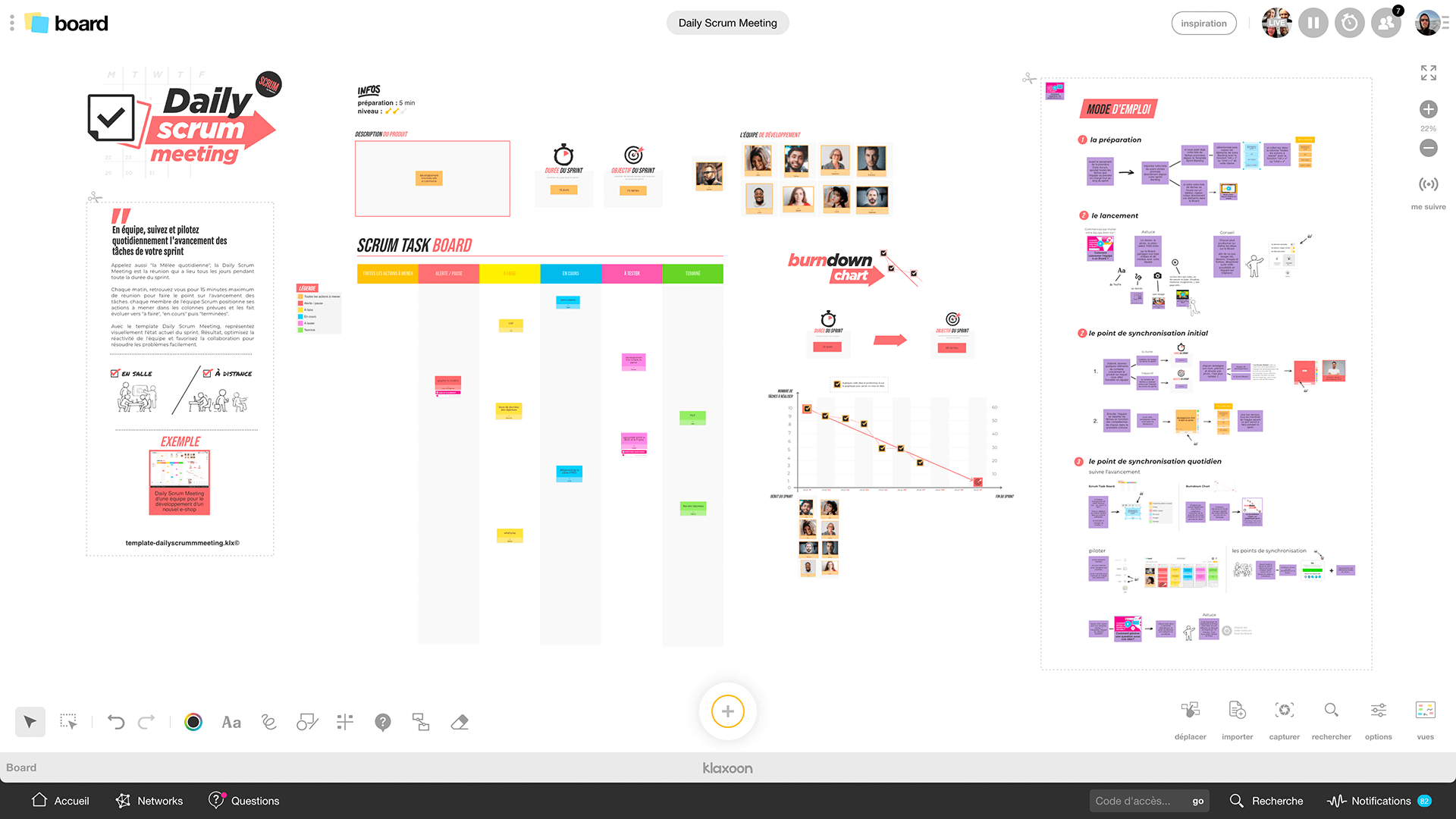 Daily Scrum Meeting exemple |Klaxoon