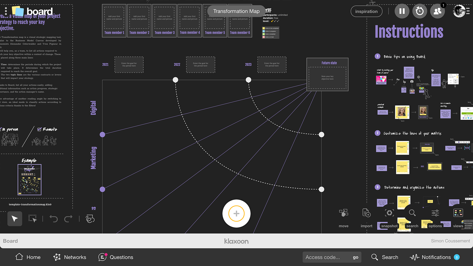 Transformation map template |Klaxoon