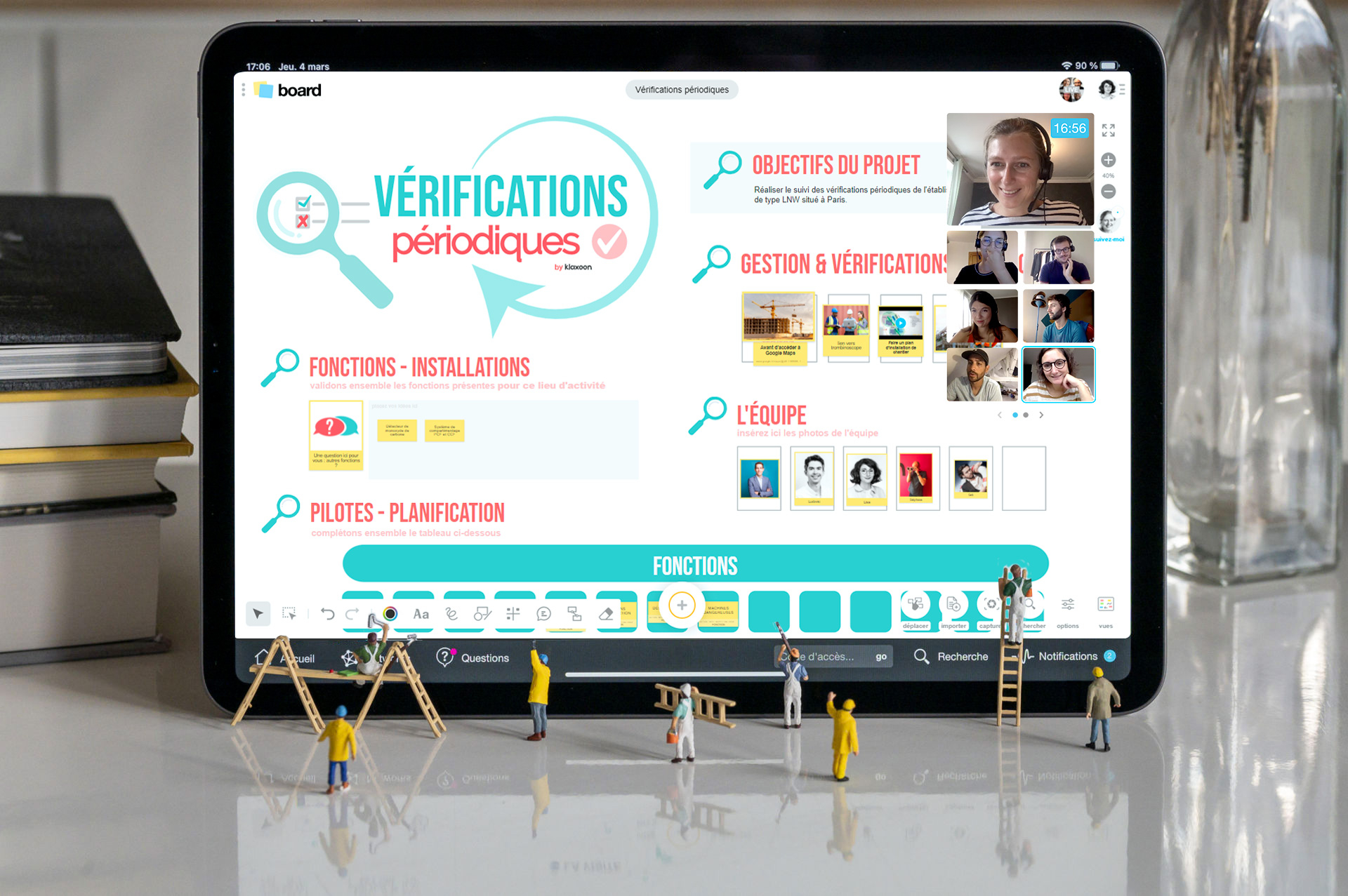 Whiteboard gratuit en ligne pour gérer vos vérifications périodiques | Klaxoon