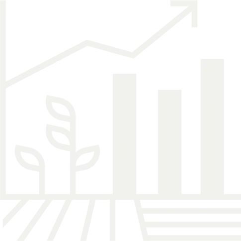 icon of graph showing yields and profits growing over time