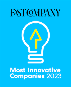 An Illustrated lightbulb for Fast Company's Most Innovative Companies Logo for 2023