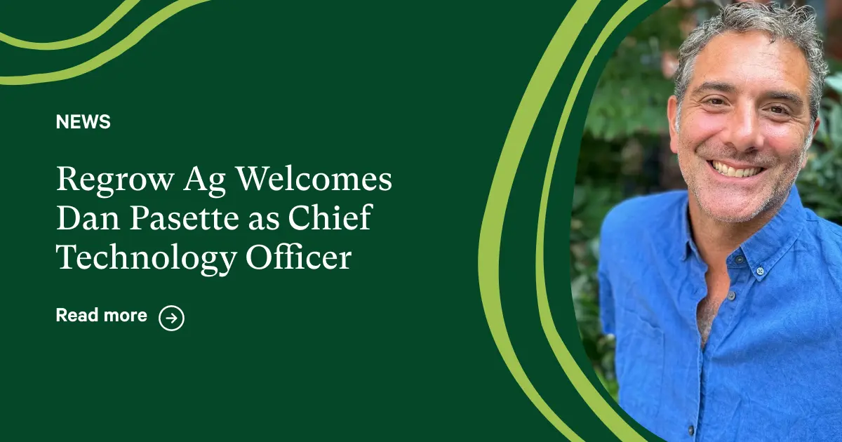 Dan Pasette has joined Regrow as Chief Technology Officer. He will define and execute the company's tech strategy in line with our objectives.