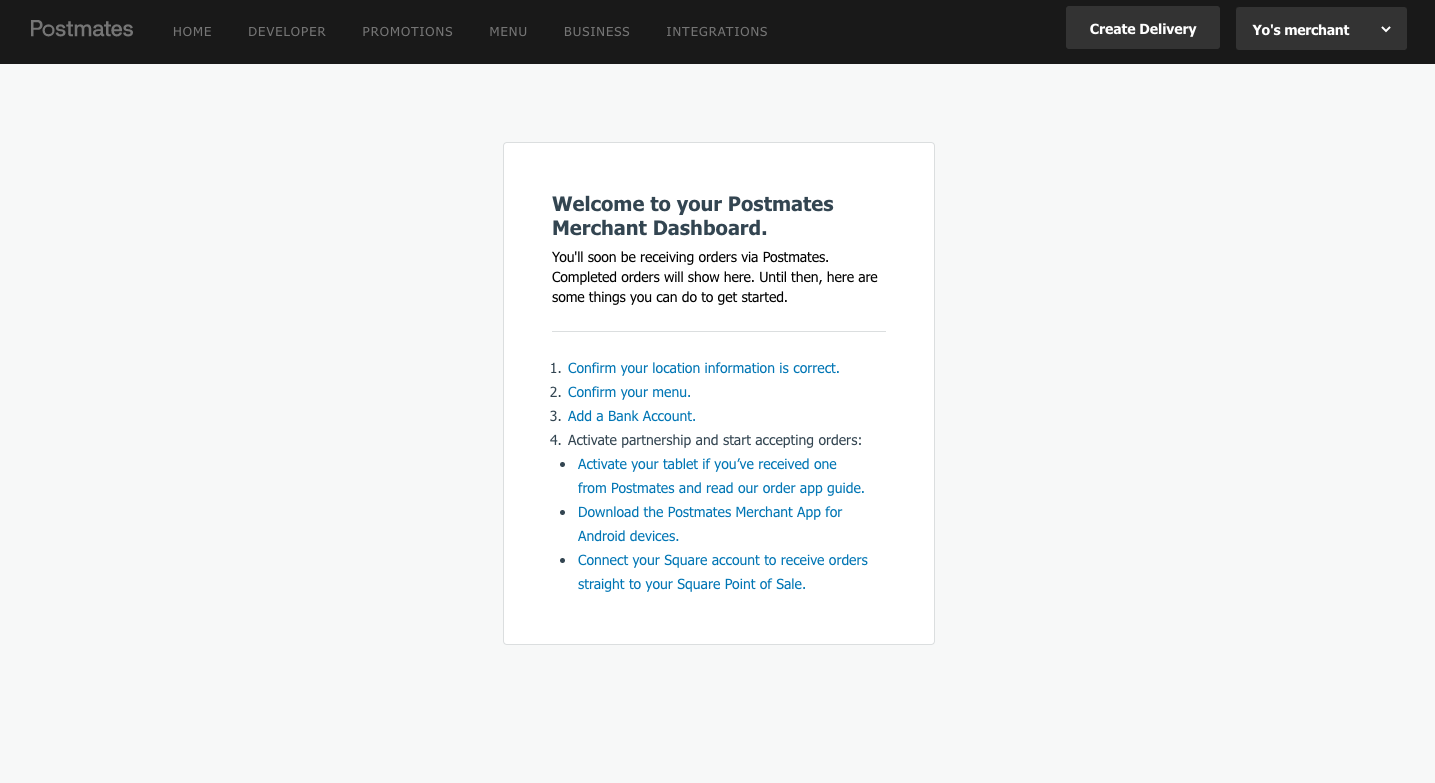 How to register your business on Postmates | Synup