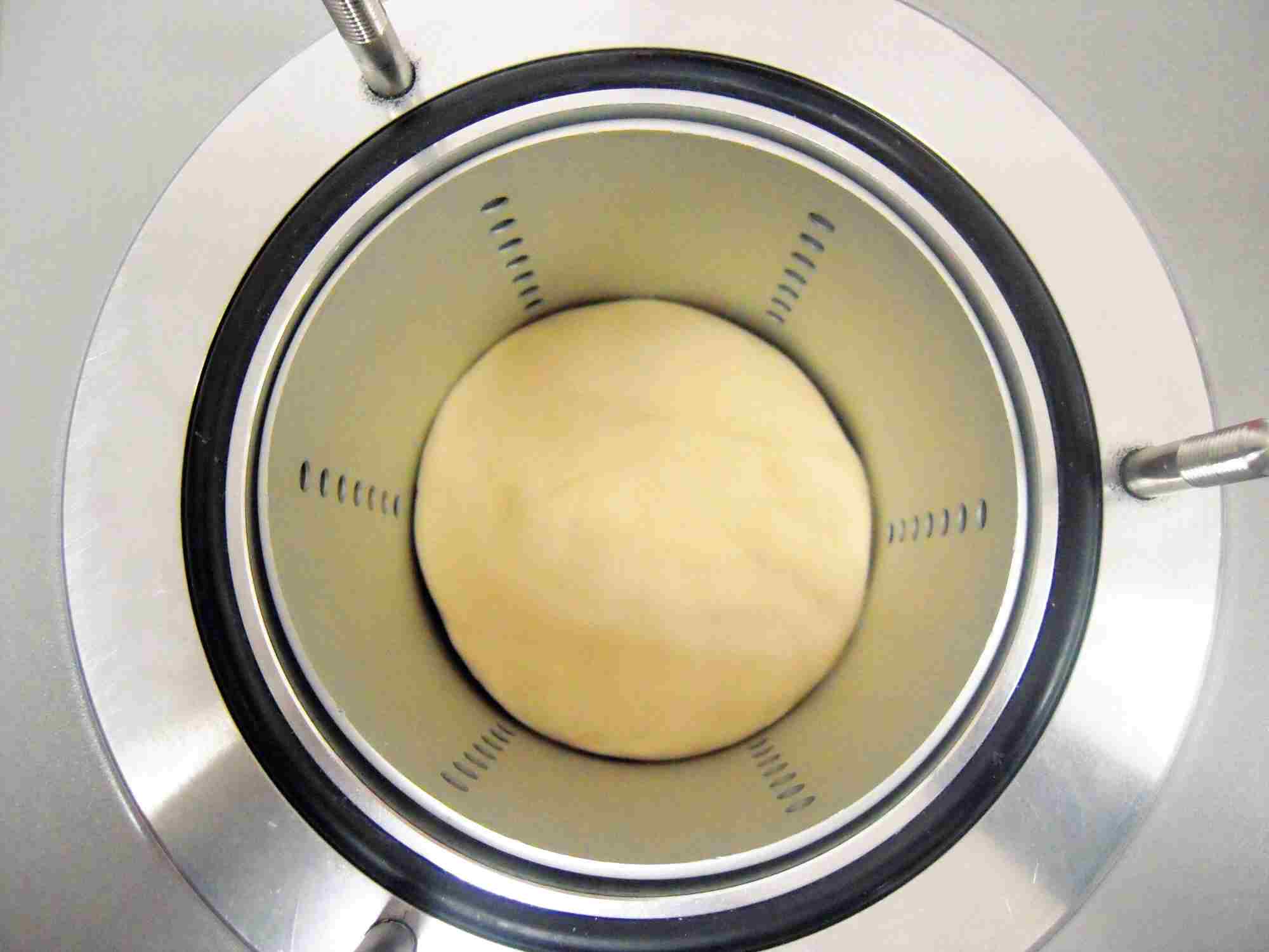 Dough inside the Rheo F4