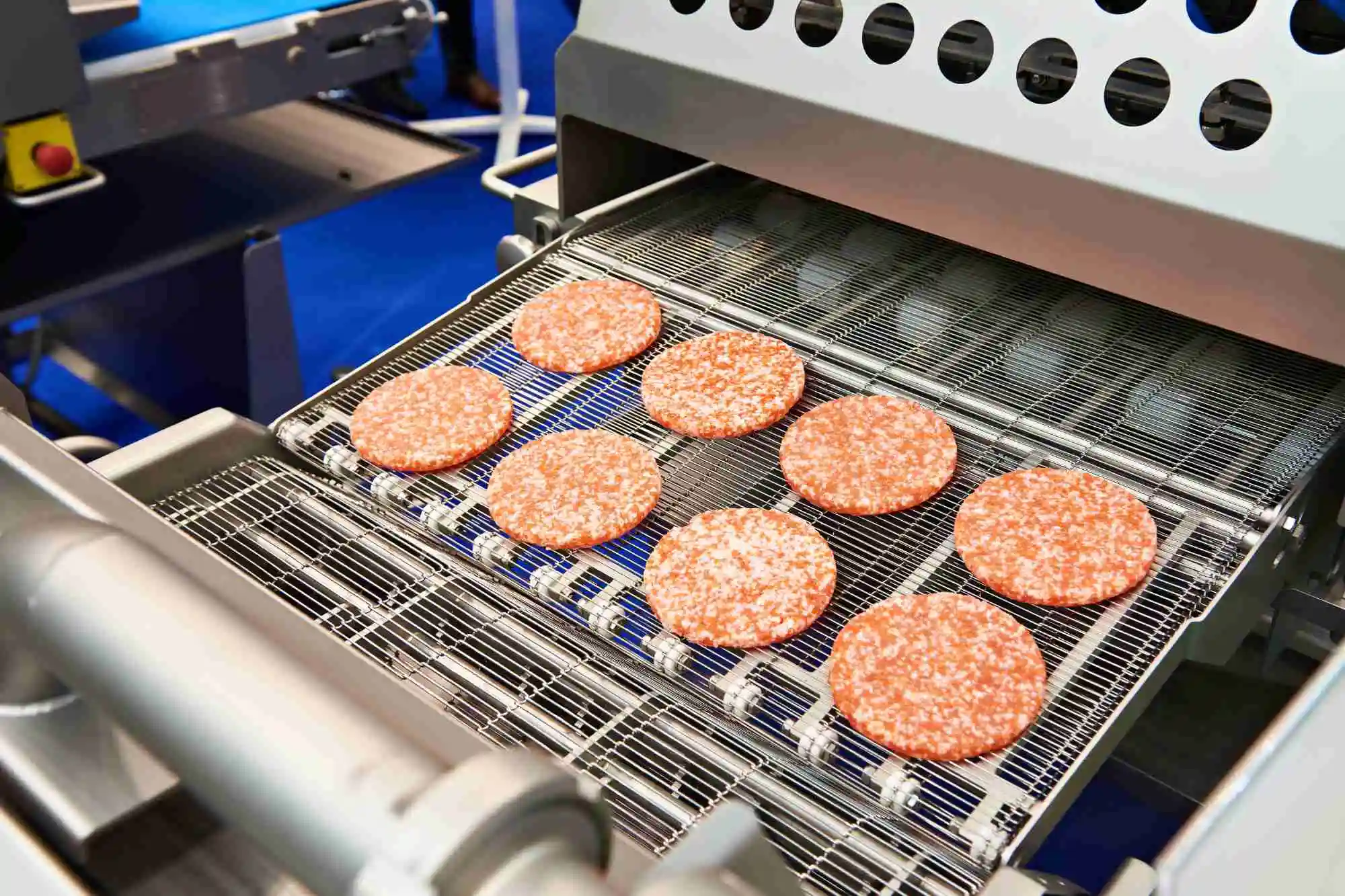 Meat Patties on Conveyor