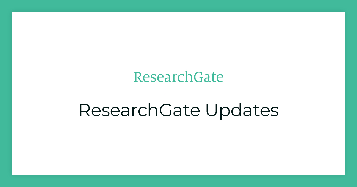 ResearchGate Updates
