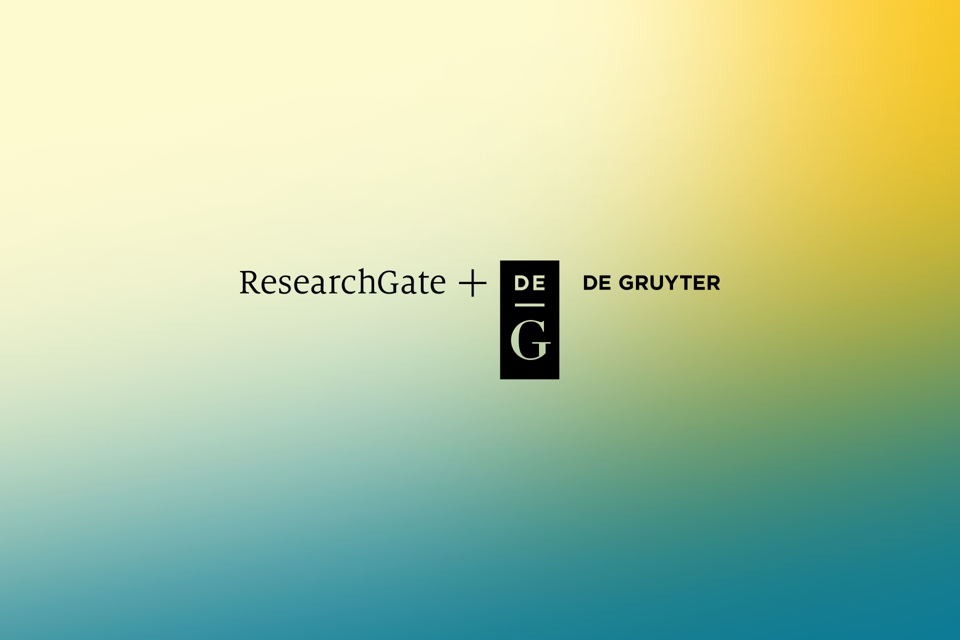 ResearchGate Newsroom | ResearchGate and De Gruyter announce content ...
