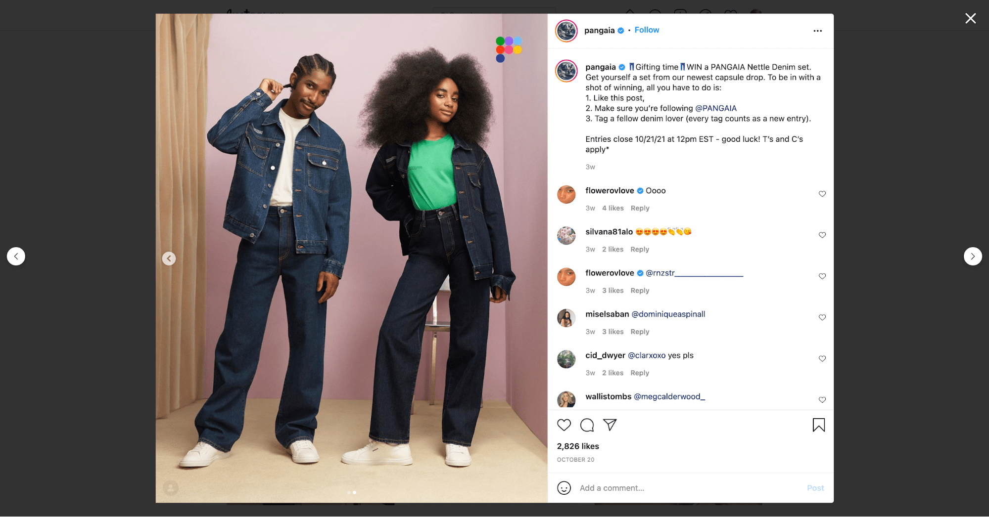 pangaia instagram captions cta 