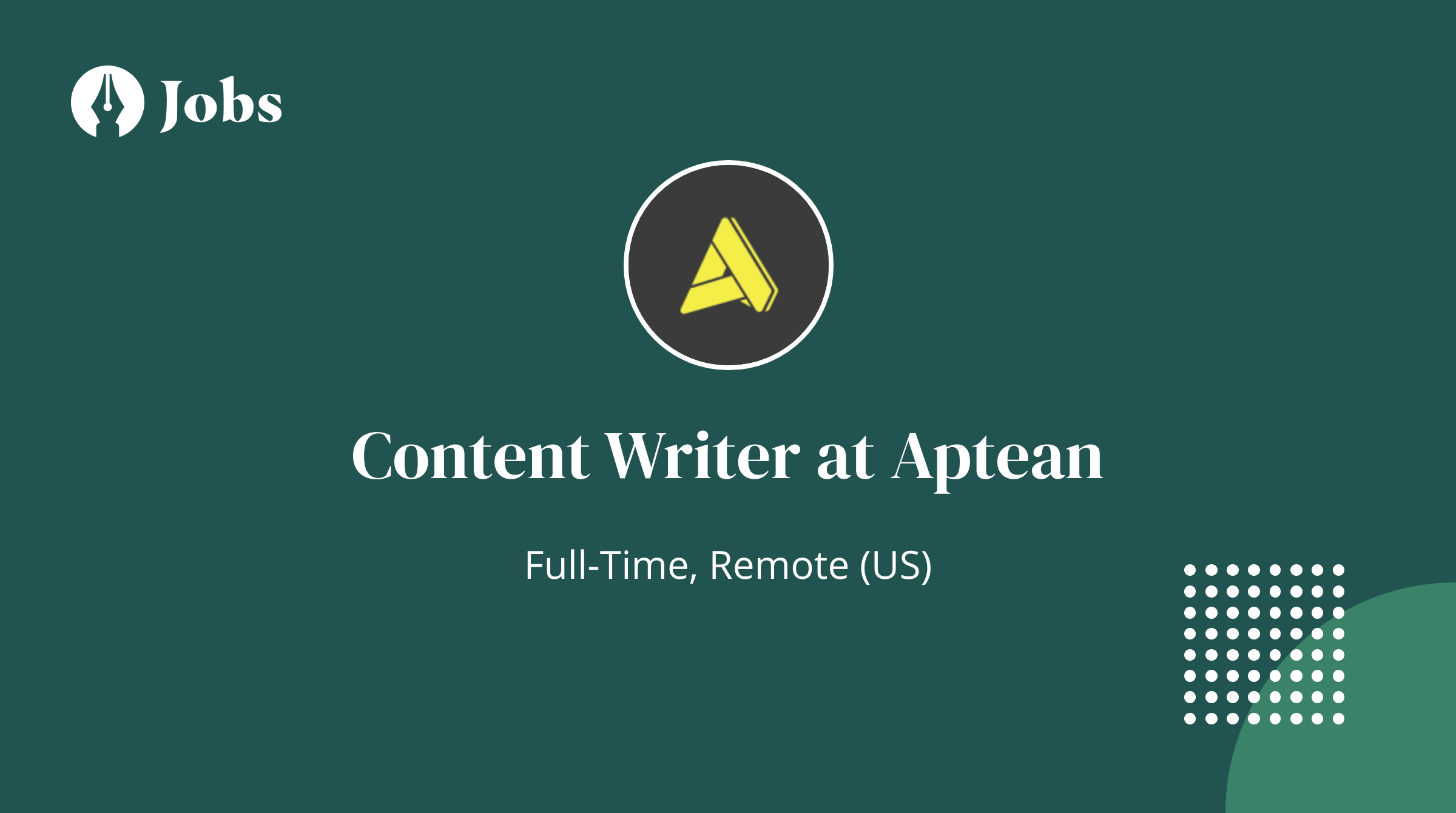 Content Writer at Aptean (Remote (US))