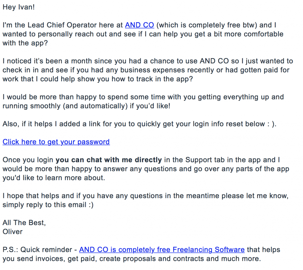 promotional email