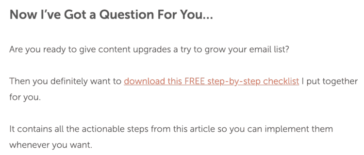 content upgrades
