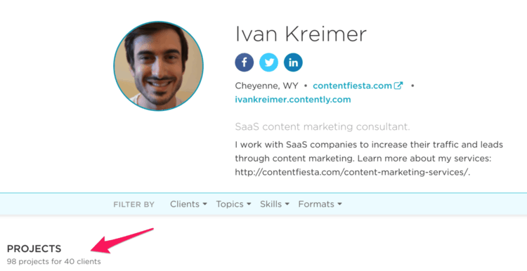 contently portfolio