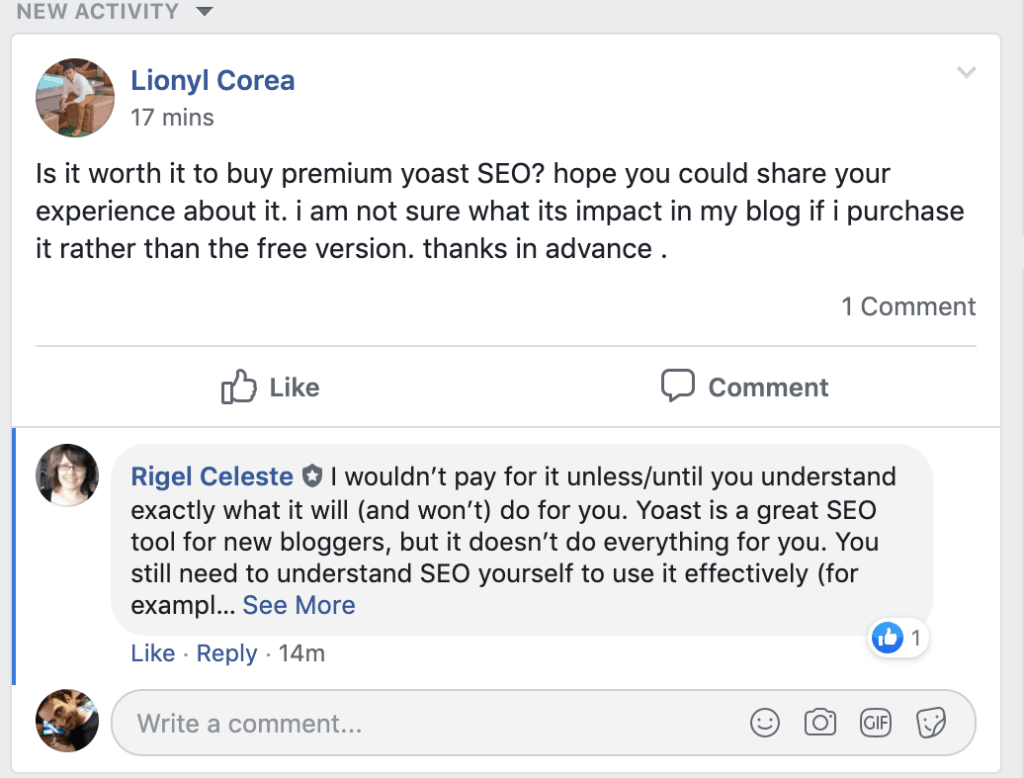 facebook comment