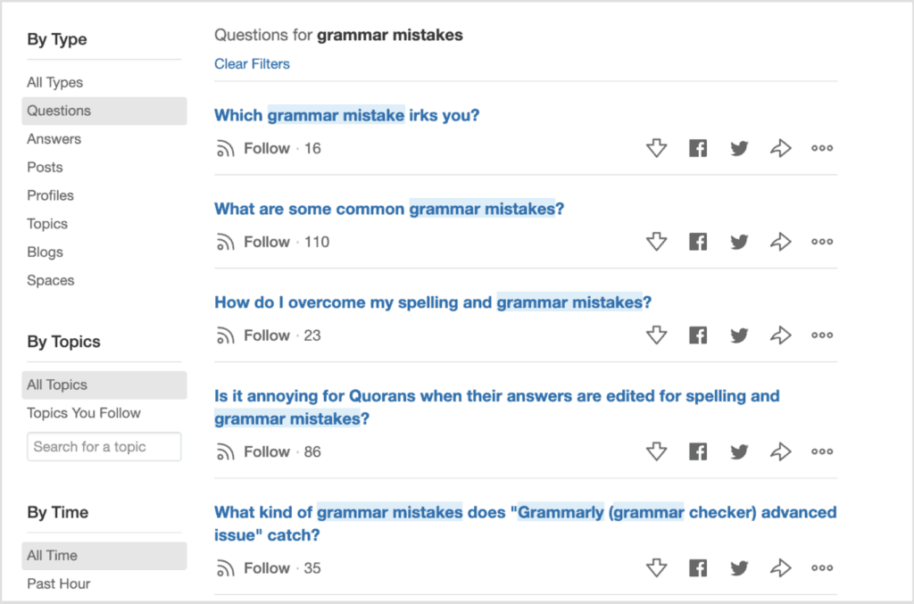 QUORA GRAMMAR MISTAKES