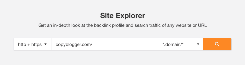 AHREFS SITE EXPLORER